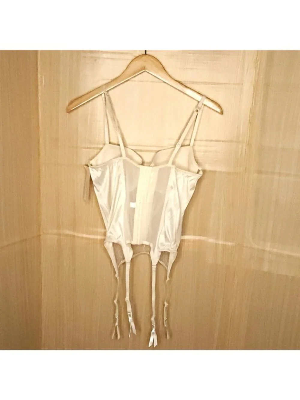 Gilligan & O'Malley Merry Widow Cream New Bustier Bra Corset Large